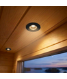 Sauna downlight zwart - 24V DC, RA93, 1,1W, 3m kabel, Gat: Ø3 cm, Afm: Ø3,5 cm