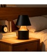 Oplaadbare LED tafellamp - Zwart, touch dimbaar, 3-in-1, IP20 binnen