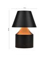 Oplaadbare LED tafellamp - Zwart, touch dimbaar, 3-in-1, IP20 binnen