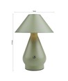 Oplaadbare LED tafellamp - Groen, Ø16cm, 21,5cm hoog, touch dimbaar, 3-in-1, IP20 binnen