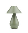Oplaadbare LED tafellamp - Groen, Ø16cm, 21,5cm hoog, touch dimbaar, 3-in-1, IP20 binnen