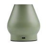 Oplaadbare LED tafellamp - Groen, Ø16cm, 21,5cm hoog, touch dimbaar, 3-in-1, IP20 binnen