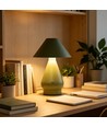 Oplaadbare LED tafellamp - Groen, Ø16cm, 21,5cm hoog, touch dimbaar, 3-in-1, IP20 binnen