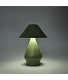 Oplaadbare LED tafellamp - Groen, Ø16cm, 21,5cm hoog, touch dimbaar, 3-in-1, IP20 binnen