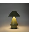 Oplaadbare LED tafellamp - Groen, Ø16cm, 21,5cm hoog, touch dimbaar, 3-in-1, IP20 binnen