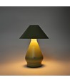 Oplaadbare LED tafellamp - Groen, Ø16cm, 21,5cm hoog, touch dimbaar, 3-in-1, IP20 binnen