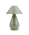 Oplaadbare LED tafellamp - Groen, Ø16cm, 21,5cm hoog, touch dimbaar, 3-in-1, IP20 binnen