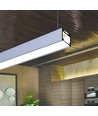1m aluminium profiel LINEA20 EE7F/TY - Wit gelakt, opbouw, LED profiel