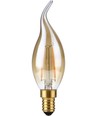 E14 2W dimbare LED kogellamp met tip - C35, filament, 2200K, goud glas