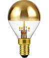 E14 4W dimbare LED kogellamp met kopspiegel - G45, filament, goud, 2500K