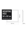 36W LED inbouwpaneel - CCT, 3000K/4000K/6000K, witte rand
