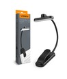 Zwarte oplaadbare LED-leeslamp - draagbaar, incl. lichtbron