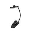 Zwarte oplaadbare LED-leeslamp - draagbaar, incl. lichtbron