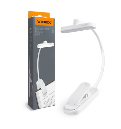Witte oplaadbare LED-leeslamp - Draagbaar, flexibele arm