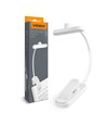 Witte oplaadbare LED-leeslamp - Draagbaar, flexibele arm