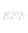 GU10 wand/plafondspot voor 3 lampen - Wit, zonder lichtbron