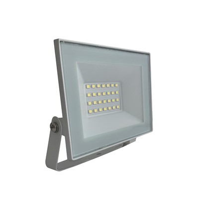 20W LED-breedstraler - IP65, witte behuizing, 6500K, voor buiten
