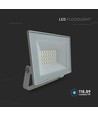 20W LED-breedstraler - IP65, witte behuizing, 6500K, voor buiten