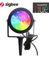Outlet: Zigbee Pro LED Tuinspot 25W RGB+CCT, 2100LM, IP65, 230V - Zwart