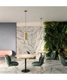 MALM E14 goud cilinder hanglamp - 2m snoer, met rozet, zonder lichtbron