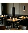 E14 Lamphouder & plafondkap, Designer - Zwart, 2m snoer
