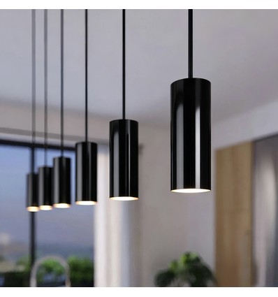 E14 Lamphouder & plafondkap, Designer - Zwart, 2m snoer