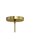 Fitting & plafondkap, Designer - Hout en goud look, 2m snoer