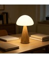 Oplaadbare LED-tafellamp - Hout, touch dimbaar, 3-in-1, IP20 binnen