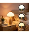 Oplaadbare LED-tafellamp - Hout, touch dimbaar, 3-in-1, IP20 binnen