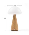 Oplaadbare LED-tafellamp - Hout, touch dimbaar, 3-in-1, IP20 binnen