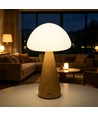 Oplaadbare LED-tafellamp - Hout, touch dimbaar, 3-in-1, IP20 binnen