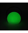 Oplaadbare RGB LED tafellamp Ø13cm - Wit, incl. afstandsbediening, IP54 buiten