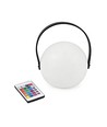 Oplaadbare RGB LED tafellamp Ø13cm - Wit, incl. afstandsbediening, IP54 buiten