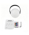 Oplaadbare RGB LED tafellamp Ø13cm - Wit, incl. afstandsbediening, IP54 buiten