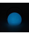 Oplaadbare RGB LED tafellamp Ø13cm - Wit, incl. afstandsbediening, IP54 buiten