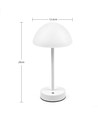 Oplaadbare LED tafellamp Binnen/Buiten - Wit, touch dimbaar, 3-in-1, IP20 binnen