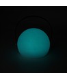 Oplaadbare RGB LED tafellamp Ø13cm - Wit, incl. afstandsbediening, IP54 buiten