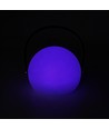 Oplaadbare RGB LED tafellamp Ø13cm - Wit, incl. afstandsbediening, IP54 buiten