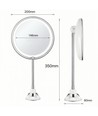 Make-up spiegel met LED verlichting - 3xAAA, traploos dimbaar, zuignap en verlenging