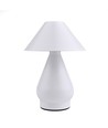 Oplaadbare LED tafellamp - Wit, Ø16cm, 21,5cm hoog, touch dimbaar, 3-in-1, IP20 binnen