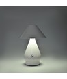 Oplaadbare LED tafellamp - Wit, Ø16cm, 21,5cm hoog, touch dimbaar, 3-in-1, IP20 binnen