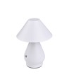 Oplaadbare LED tafellamp - Wit, Ø16cm, 21,5cm hoog, touch dimbaar, 3-in-1, IP20 binnen