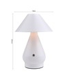 Oplaadbare LED tafellamp - Wit, Ø16cm, 21,5cm hoog, touch dimbaar, 3-in-1, IP20 binnen