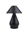 Oplaadbare LED tafellamp - Zwart, Ø16cm, 21,5cm hoog, touch dimbaar, 3-in-1, IP20 binnen