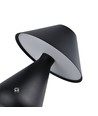 Oplaadbare LED tafellamp - Zwart, Ø16cm, 21,5cm hoog, touch dimbaar, 3-in-1, IP20 binnen