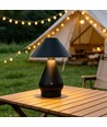 Oplaadbare LED tafellamp - Zwart, Ø16cm, 21,5cm hoog, touch dimbaar, 3-in-1, IP20 binnen