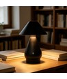 Oplaadbare LED tafellamp - Zwart, Ø16cm, 21,5cm hoog, touch dimbaar, 3-in-1, IP20 binnen
