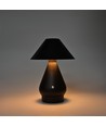 Oplaadbare LED tafellamp - Zwart, Ø16cm, 21,5cm hoog, touch dimbaar, 3-in-1, IP20 binnen