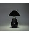 Oplaadbare LED tafellamp - Zwart, Ø16cm, 21,5cm hoog, touch dimbaar, 3-in-1, IP20 binnen