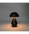 Oplaadbare LED tafellamp - Zwart, Ø15cm, 22cm hoog, touch dimbaar, 3-in-1, IP20 binnen